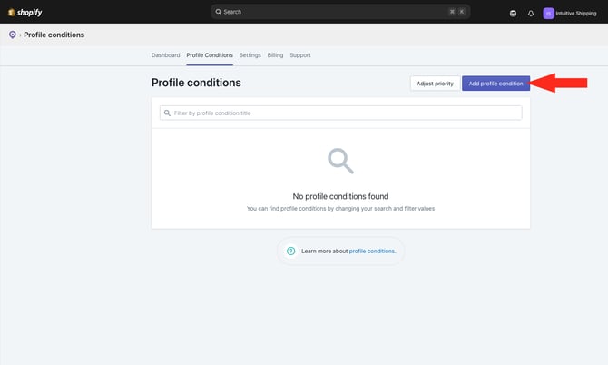 ASP - Profile Conditions - Add Profile Condition