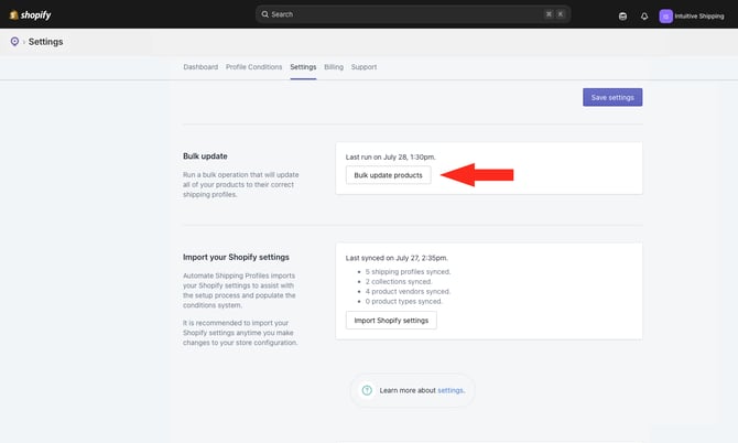 ASP - Settings - Bulk Update